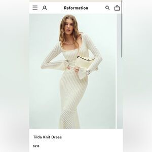 Reformation Tilda Knit Dress - Worn once! Sold out!